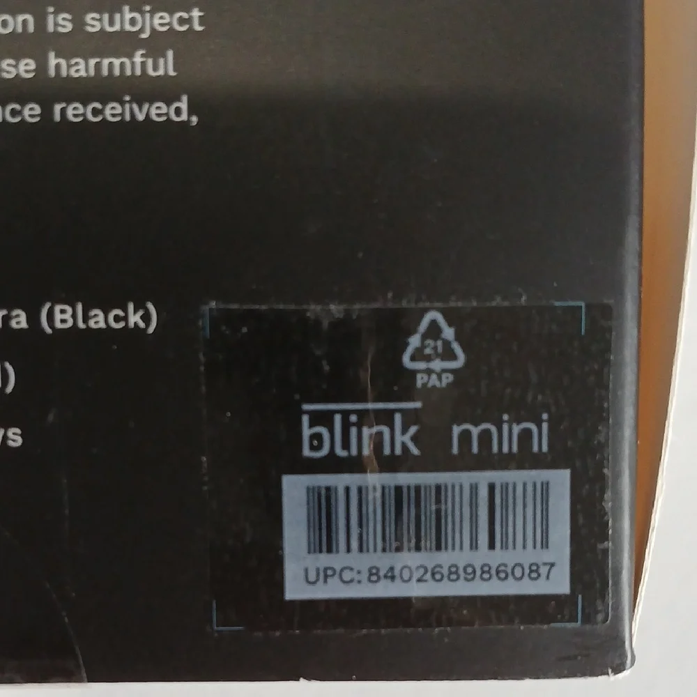 Blink Mini Indoor Plug-In HD Smart Security Camera - Black